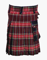 TARTAN STEWART BLACK UTILITY KILT - scottish kilt jacket